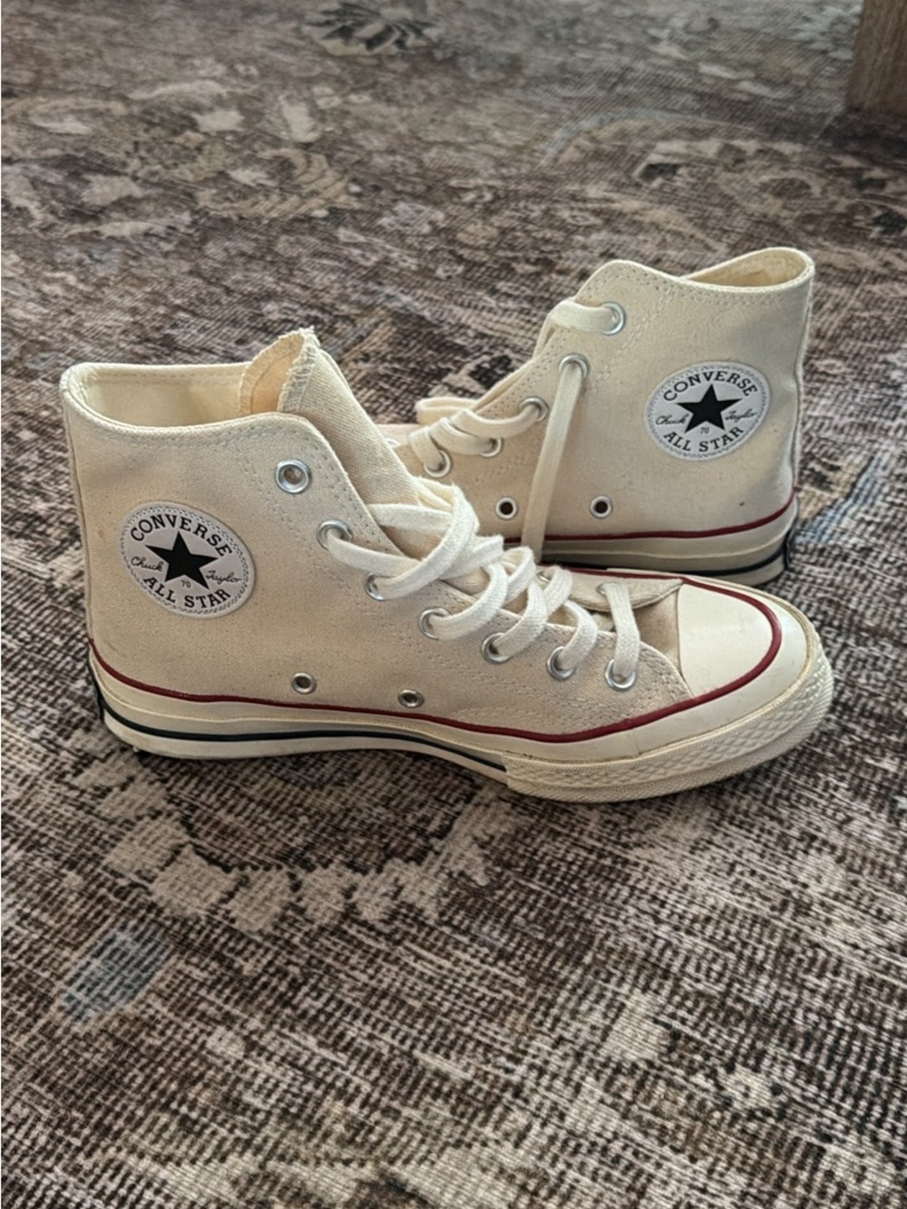 Converse High Top Sneakers in Cream